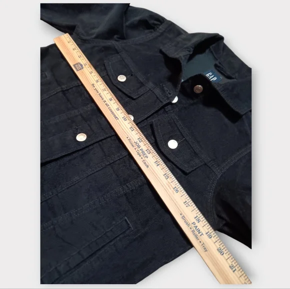 GAP CORDUROY BLACK MULTI POCKET FRONT BUTTON COLLAR JACKET WOMEN'S SIZE SMALL. - Picture 5 of 8
